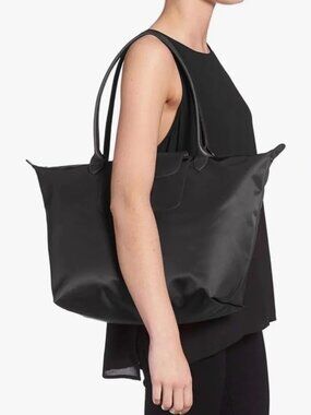 Longchamp 'Large Le Pliage Neo' Nylon Tote Shoulder Bag, Black